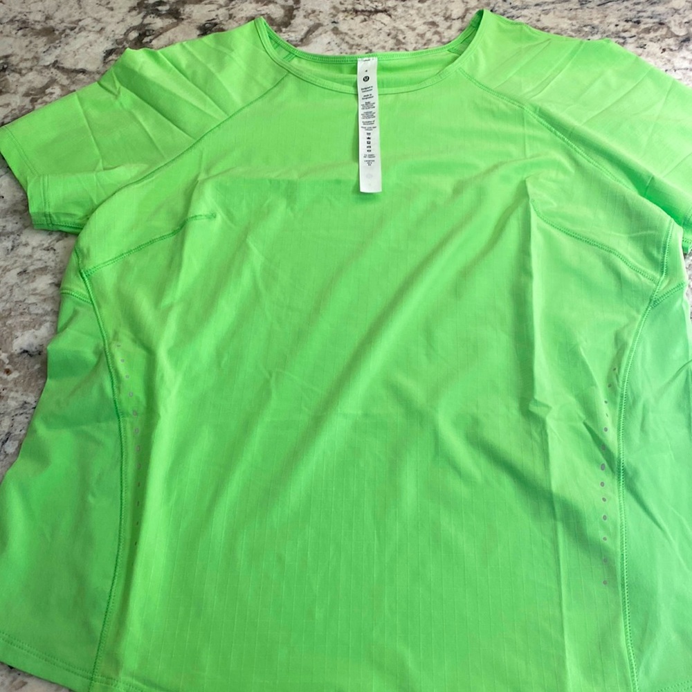 Green lululemon High Neck Running and Training shirt